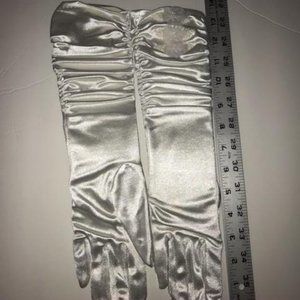 Prom Homecoming Long Gloves with sheer flowers